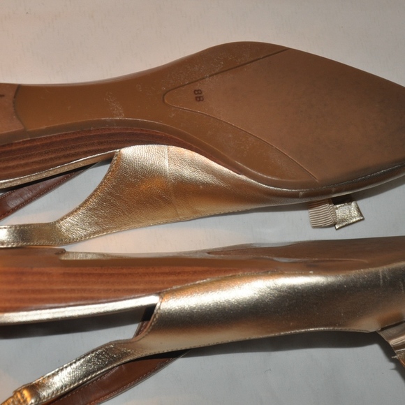 Talbots Women's Pointed-Toe Heels, Gold - Picture 2 of 2